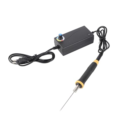 Acouto Elektrischer Heißdrahtschneider, Schaumstoff-Schneidestift mit Zylinderdurchmesser 2 Mm, 70 Mm Schneiderlänge und Thermostat-Stromversorgung für Schaumstoff, Perlbaumwolle, (EU-Stecker) von Acouto