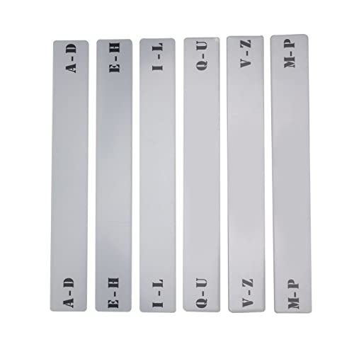 Acouto GK-R34B Record Divider Card A-Z Horizontal Label-Separator Clear Vissibility Record Organizer Karteikarte für Regal Storage 6 Pack von Acouto