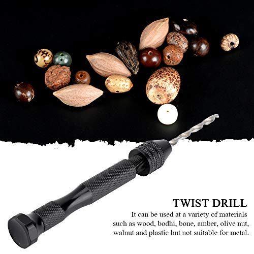 Acouto Hand Drehbohrer Set Funktionales Manuelles Rotierendes Holz -Kunststoff -Loch Werkzeug für Handwerksarbeiten (Kombination 4: Einer schwarzer Hand -Drehbohrer) von Acouto