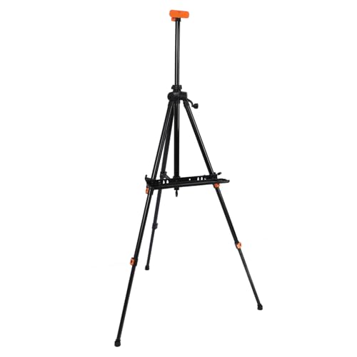 Acouto Kunstmalerei Stand Winkelhöhe Faltbare Metall -Staffelstativ mit Tablett Zum Zeichnen von Brettwerbung Großhandkurbel und Ein Verschiedenes Kunstmal (Rundrohrhandkurbel) von Acouto
