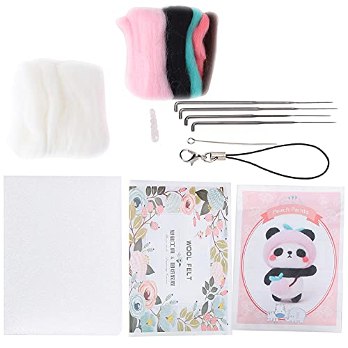 Acouto Nadel -Filzen -Kit Woll Obst Puppen Hand Zubehör Paket mit Stecknadelzeichnungen GS Nadel Filling Kitfruit Doll Felching (119# Pfirsichpfirsich) von Acouto