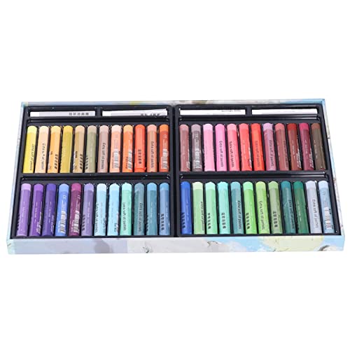 Acouto Ölpastellset 52 Farben Lebendige Texturen Glattes Schreiben von Künstlern Klassenzimmer Essentiell (8948MD) von Acouto