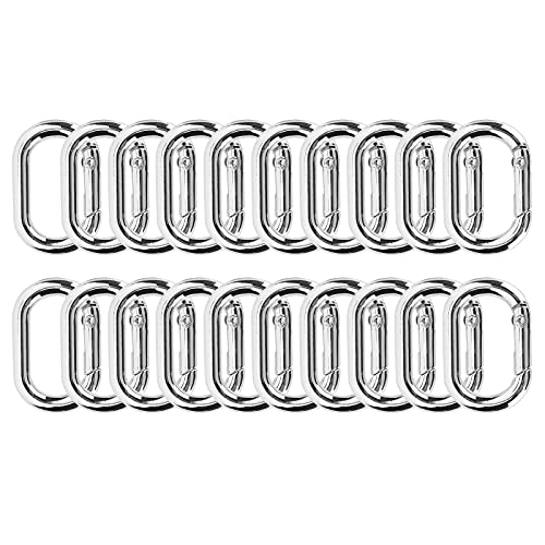 Acouto Ovale Ovale Legierung Feder Snap Loop Klemmhalter 23 Mm Schleife für Handtaschen (SILVER) von Acouto
