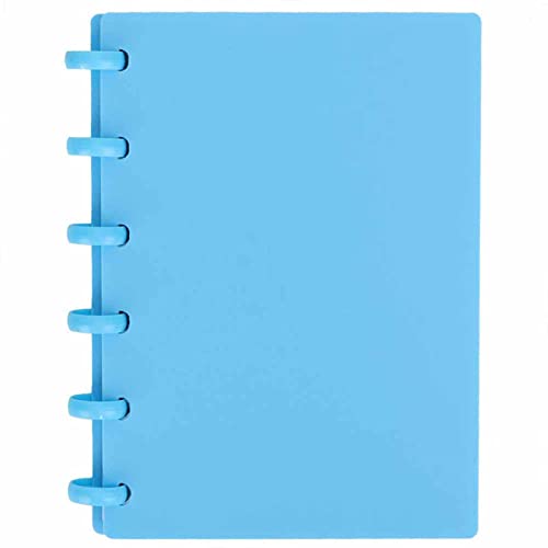 Acouto Pilzlochbindemittel Schreibpapier Notebook -Büro, 4 Kompakte Innere Seitenstile, Verstellbare Seiten für das Tägliche Leben und die Schule (Quadratisch (blau)) von Acouto