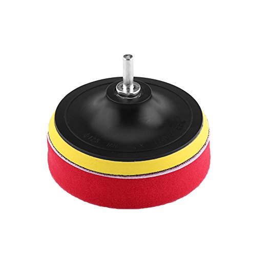 Acouto Polnische Kissen für Autos, die auf Schutzwachsbarriere, Elastisches und Wasserabsorbing -Pilzkissen, für Stangen, 19 Schwammpolierplattenkit Eingestellt Sind (4 Zoll (M10 -Schraube)) von Acouto