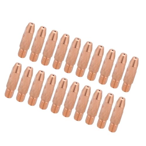 Acouto Schweißdüsen 1 Mm, 20 Stück, Kupfer-Kontaktspitze M6 für 24 Kd Mig/Mag-Schweißen, Rotes Kupfer, Schweißdüsen, 1 Mm (1.0) von Acouto