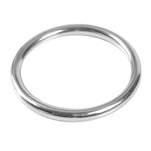 Acouto Schweißen aus Edelstahl zum Schweißen oder Tauchen rund 304 aus Silber aus Stahl in 6 mm x 25 x 25 mm x (06030 Drahtdurchmesser 6 mm * Innendurchmesser 30 mm) von Acouto