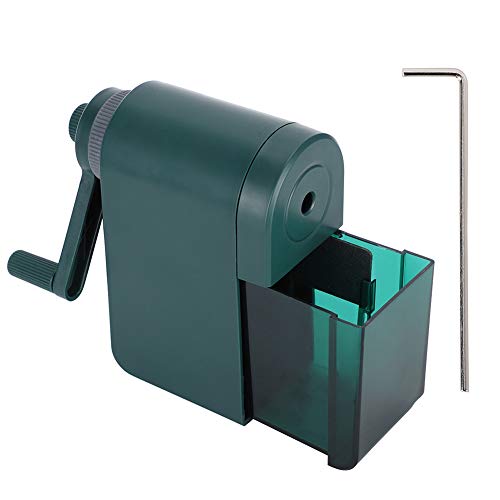 Acouto Tragbarer Künstler Bleistiftschärfer 10 Gear Einstellbarer Handkurbelschärfer Zum Zeichnen, Holzkohle und Schulstiften (5,1 X 5 Zoll) von Acouto
