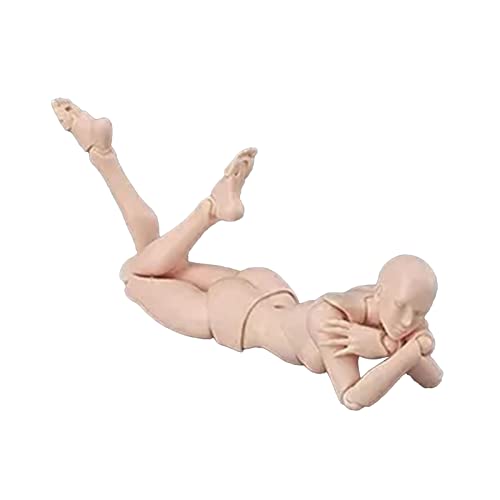 Bewegliche Schaufensterpuppenfigur, bewegliches Skizzieren, Zeichnen, Malzubehör mit Ständer für Zuhause, Büro, Schreibtischdekoration (Hautfarbe #12) von Acouto