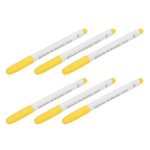 Brennmarker-Set, Holzbrennstift für Anfänger, Multi-Oberflächen-Pyrographie-Kit mit 6-Stcs-Holzbrennmarker-Stiften, Einfache Anwendung, Vielseitiger Gebrauch, Markierungsstift von Acouto