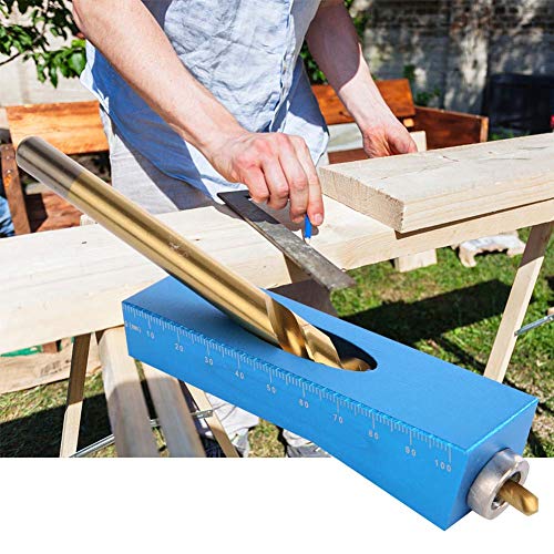 Gerade Vertikale Fixierloch -Jig -Bohrer Bit Kit Holzbearbeitungsloch Lokator Puncher Bohrer Vertikaler Fixierer Loch Punc Schublade Vorne für OTH von Acouto