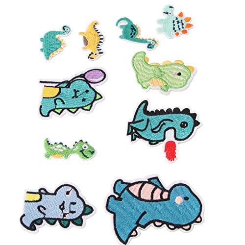 Gestickte Dinosaurier-Form-Matches 10 Stück Niedlich Einfach Zu Verwenden Für Kleidung, DIY Stickerei Applikation Für Kinder Und Erwachsene von Acouto