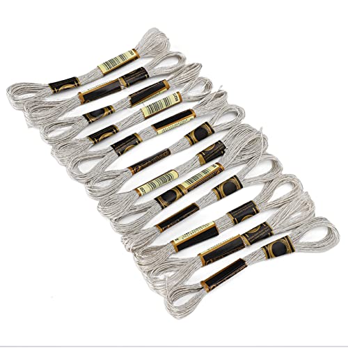 Hochglänzende Metallische Stickereien, Helles Glanz, Hohe Festigkeit, 24 -pcs 8m -Kreuzstichfäden mit Näh- und Stickwerkzeugen Hochglänzende Metallische Stickereien, Helles Glanz, Hohe Festigkeit, 24 -pcs 8m -Kreuzstichfäden mit Näh- und Stickwerkzeugen von Acouto