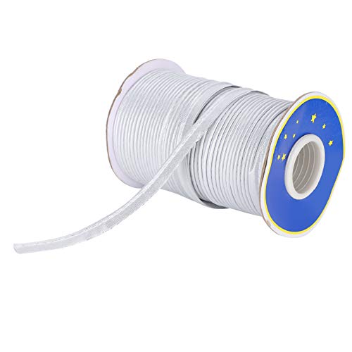 Kante Braidbias Tapesewing BR 70YD Basteln Brias BIAS Tape Trips 1 Cm Breite Zum Nähen von Nahtnaht Bindungsstitchsilber Wäsche Wäsche Die Kante Unseres Entworfenen Seine Sogar Wiederholten Ihre von Acouto