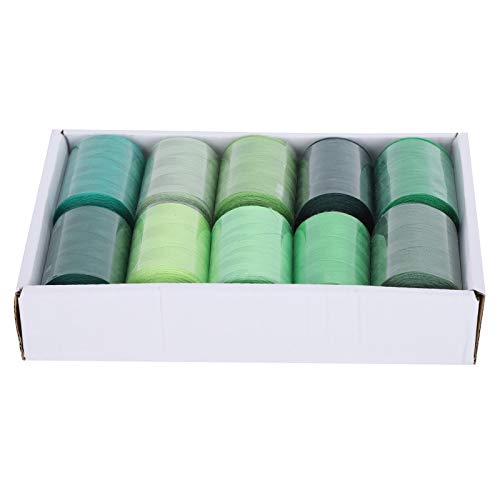 Nähfaden SetDiy Nähen Sie die 10 Rollen Nähfaden Set Haushaltspagode Fäden DIY -Zubehör 300 Meter 402 Purple mit Unserer Nähen -DIY -Begleitdekoration Produktion mehr. (Grün (0,4 mm Dicke)) von Acouto