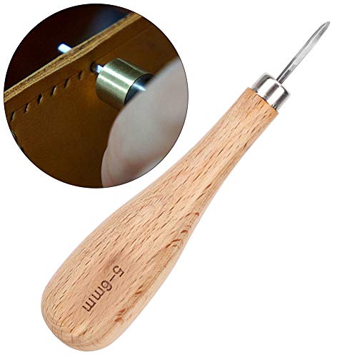 Rhombus Awl Stahlkegel Punchin Rhombus Awl Stahlkegel Stanzleder Werkzeug Buchengriff Point Awl 3mm Haltbarkeit. Qualität und Erfahrung von Bis zu Beispiellose (3 mm) (4mm) (5-6mm) von Acouto