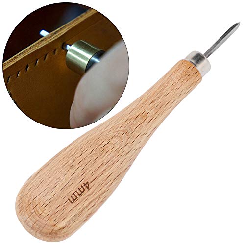 Rhombus Awl Stahlkegel Punchin Rhombus Awl Stahlkegel Stanzleder Werkzeug Buchengriff Point Awl 3mm Haltbarkeit. Qualität und Erfahrung von Bis zu Beispiellose (3 mm) (4mm) von Acouto
