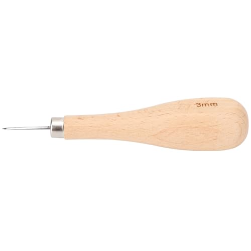 Rhombus Awl Stahlkegel Punchin Rhombus Awl Stahlkegel Stanzleder Werkzeug Buchengriff Point Awl 3mm Haltbarkeit. Qualität und Erfahrung von Bis zu Beispiellose (3 mm) von Acouto