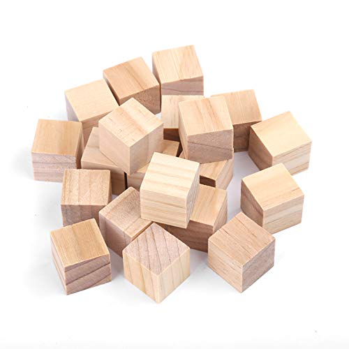 Rohe Holzblöcke, 20 Mm, 20 Stücke, für DIY -Handwerk, Spielzeug, Wohnkultur (20 mm (20 Stücke)) von Acouto