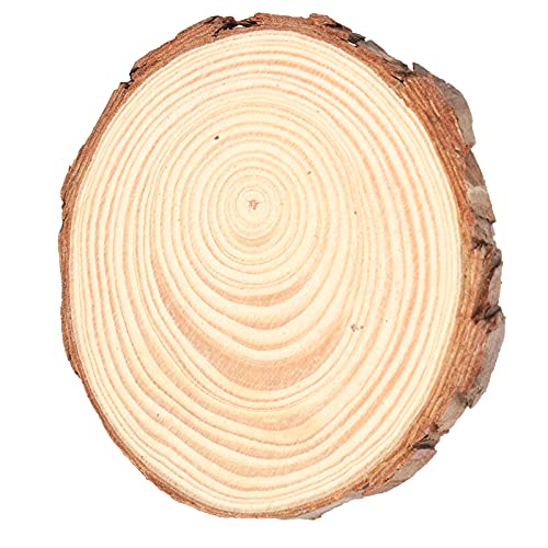Runde Platten, Natürliche Holzkiefer, Sorgfältig gestaltete Runde Holzbretter für Handwerk, Mehrere Größen, Vielseitige Verwendung, Ideal für Gemälde, Untersetzer, Etiketten und Ornamente, (4 9~10 cm) von Acouto