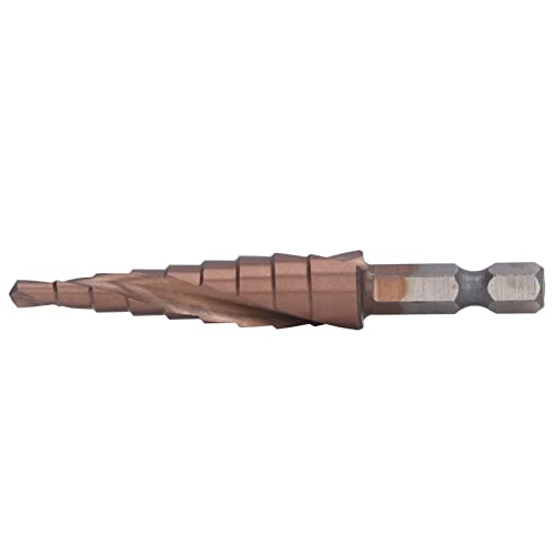 Spiralstufe Drill Bit Hochgeschwindigkeit Stahl Hex Shank Stufen Drills M35 9 Größe 4? 12mm Spiralstufe Drill Bithex Shank Step Drillhss Cobalt Step Drill4-12mm Stiefmaschinenbohrmaschine Drill von Acouto