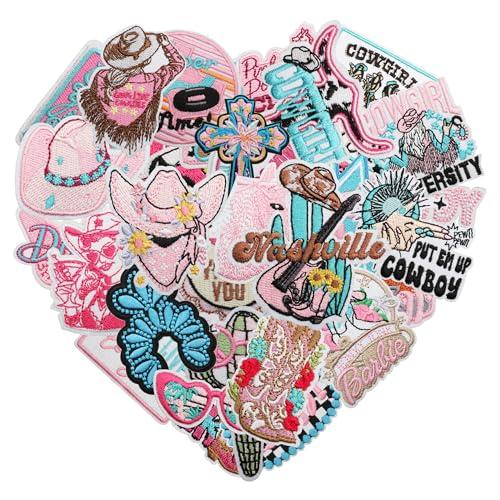 Acrebow Western-Cowgirl-Flicken zum Aufbügeln für Frauen und Mädchen, bestickte Applikation, niedliche Mädchen-Patches zum Aufnähen für Stoff, Handwerk, Kleidung, Jeans, Hüte, Jacken, Rucksäcke Acrebow Western-Cowgirl-Flicken zum Aufbügeln für Frauen und Mädchen, bestickte Applikation, niedliche Mädchen-Patches zum Aufnähen für Stoff, Handwerk, Kleidung, Jeans, Hüte, Jacken, Rucksäcke von Acrebow