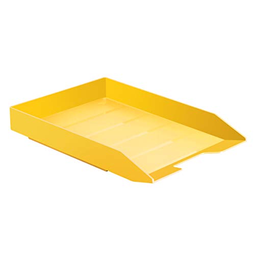 Acrimet Briefablage Stapelbar Frontlader (A4 Format) (Gelb) (1 Stück) von Acrimet