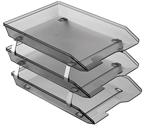 Acrimet Facility 3 Ebenen Briefablage Vorderladung, Desktop Datei Organizer, Kunststoff (Smoke Farbe) von Acrimet