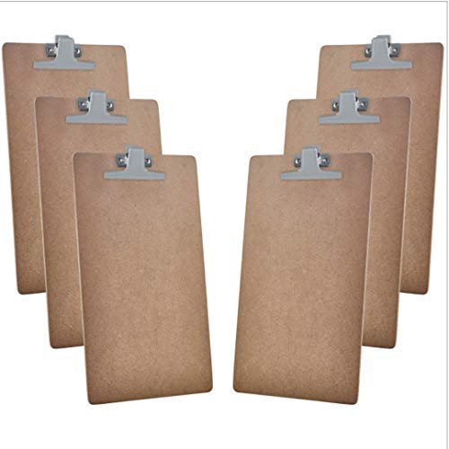 Acrimet Klemmbrett im Legalformat (39.05 cm x 23.02 cm) mit Premium-Metallclip (Hartfaserplatte) (Silberclip) (6er-Pack) von Acrimet