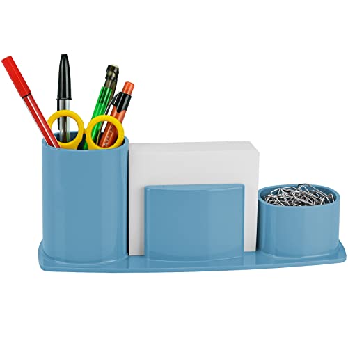 Acrimet Millennium Schreibtisch-Organizer für Bleistifte, Büroklammer, Becherhalter (Kunststoff) (mit Papier) (blau) von Acrimet
