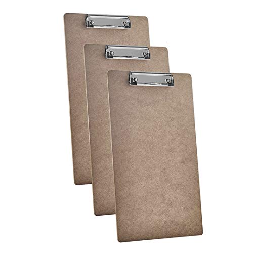 Acrimet Professionelles Klemmbrett im Legalformat - Packung mit niedrigem Profilclip, Hartfaserplatte, glatte Oberfläche, FSC-zertifiziert (3er-Pack) von Acrimet