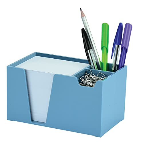 Acrimet Schreibtisch-Organizer für Stifte, Kugelschreiber, Papier, Büroklammern, Utensienhalter (Kunststoff) (Weißes Papier enthalten) (Blau) von Acrimet