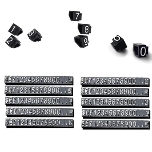 10 Sets Würfel Nummer einstellbar Zähler Stand Etikett Verkauf Preis Blöcke,Verstellbarer Zahlenanzeige-Ständer,Preisanzeige-Würfel,Kunststoffwürfel Etikett für Schmuck Uhr Ring Preisauszeichnung von Acrylic