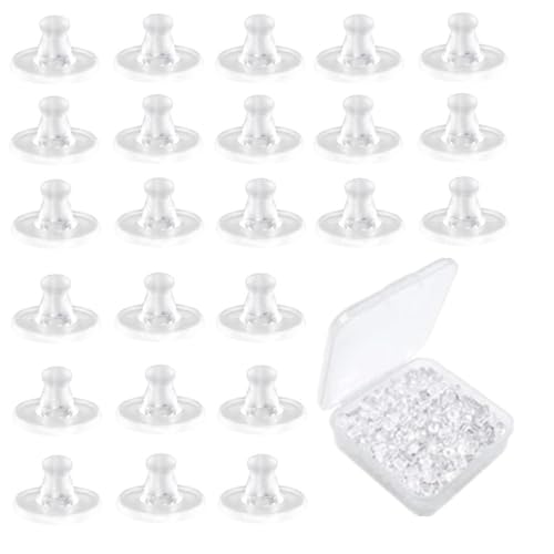 200 Stück Ohrringe,Verschlüsse für Ohrringe,Kugelohrringe,Ohrringstecker Ohrringverschlüsse,Ohrstecker,Gummi,Silikon, transparent, Bullet Clutch Earring Safety Backs für Ohrstecker/hängende Ohren 200 Stück Ohrringe,Verschlüsse für Ohrringe,Kugelohrringe,Ohrringstecker Ohrringverschlüsse,Ohrstecker,Gummi,Silikon, transparent, Bullet Clutch Earring Safety Backs für Ohrstecker/hängende Ohren von Acrylic