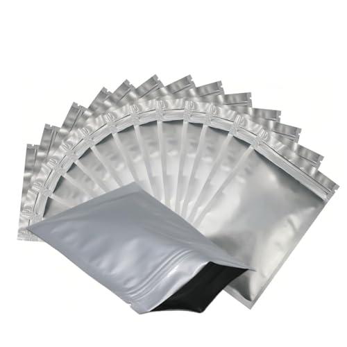 Acrylic 100 Stück wiederverschließbare Aluminiumbeutel, Zip-Beutel Holografische Wiederverschließbare Beutel,10 x 17,5 cm, verschließbare matt mit Verschluss für Verpackung von Lebensmitteln Acrylic 100 Stück wiederverschließbare Aluminiumbeutel, Zip-Beutel Holografische Wiederverschließbare Beutel,10 x 17,5 cm, verschließbare matt mit Verschluss für Verpackung von Lebensmitteln von Acrylic