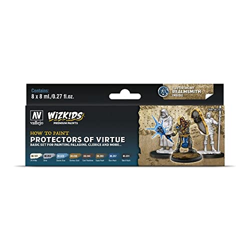 Acrylicos Vallejo 214960 80252 Farb Set, WizKids Protectors of Virtue, 8 x 8 ml Modellbau von Acrylicos Vallejo