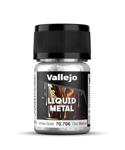 Vallejo Acrylicos Metals Flüssiggold, 35 ml, Weiß/Gold Vallejo Acrylicos Metals Flüssiggold, 35 ml, Weiß/Gold von Vallejo