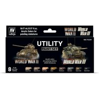 Farb-Set, World War II & World War III (8x17ml) von Acrylicos Vallejo