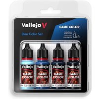 Farb-Set Blau (4 x 18 ml) von Acrylicos Vallejo