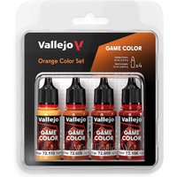 Farb-Set Orange (4 x 18 ml) von Acrylicos Vallejo