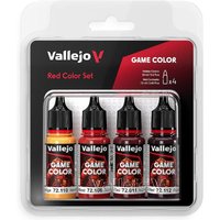 Farb-Set Rot (4 x 18 ml) von Acrylicos Vallejo