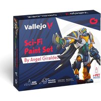 Farb-Set Sci-Fi Paint (12 x 18 ml)  + Figur von Acrylicos Vallejo