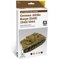 Deutsch Afrika-Corps 1942/44 - Farbset - 6 x 8 ml von Acrylicos Vallejo