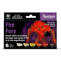 Feuerflut, Farb-Set (6 x 17ml) von Acrylicos Vallejo