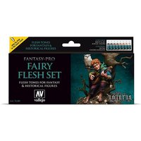 Flairy Flesh - Farbset - 8 x 17 ml von Acrylicos Vallejo