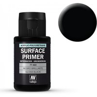 Grundierung, schwarz, glänzend. 32 ml von Acrylicos Vallejo