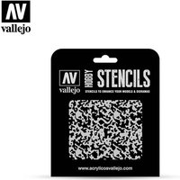 Schablone, verwitterte Farbe von Acrylicos Vallejo