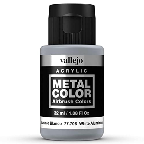 acrylicos Vallejo (32 ml "weiß Aluminium" Metall Farbe von Vallejo