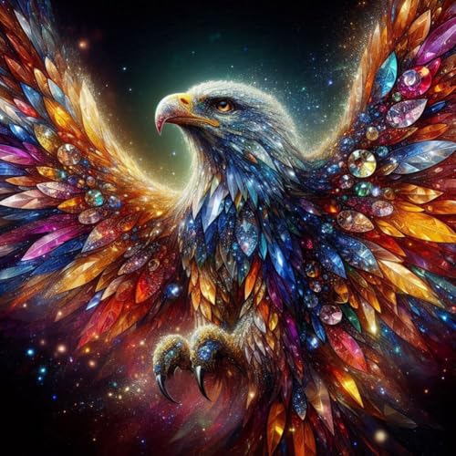 Acudotr Adler Diamond Painting Erwachsene Set, 5D Diamant Painting Kits Bilder für Erwachsene, DIY Diamant Malerei Diamond Art Kits Set für Wanddekor, 30x30cm von Acudotr