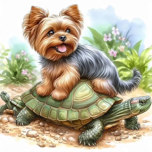 Acudotr Diamond Painting Erwachsene Set, 5D Diamant Painting Kits Bilder für Erwachsene, DIY Hund Diamant Malerei Diamond Art Kits Set für Wanddekor, 30x30cm von Acudotr